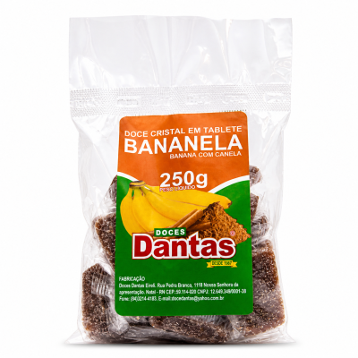 Doce Cristal em Tablete - Bananela – 16x250g